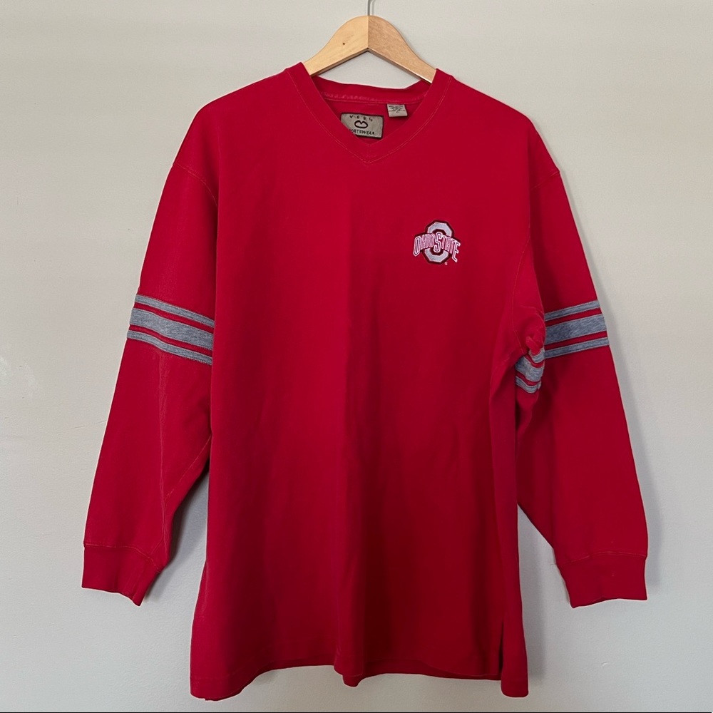 Vintage Ohio State Buckeyes Varsity Long Sleeve Top